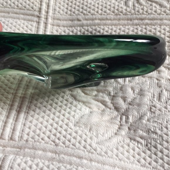 Val St Lambert green swirl ashtray 1960’s - Picture 3 of 8